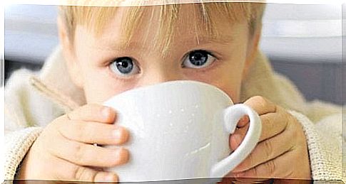 boy drinking coffee