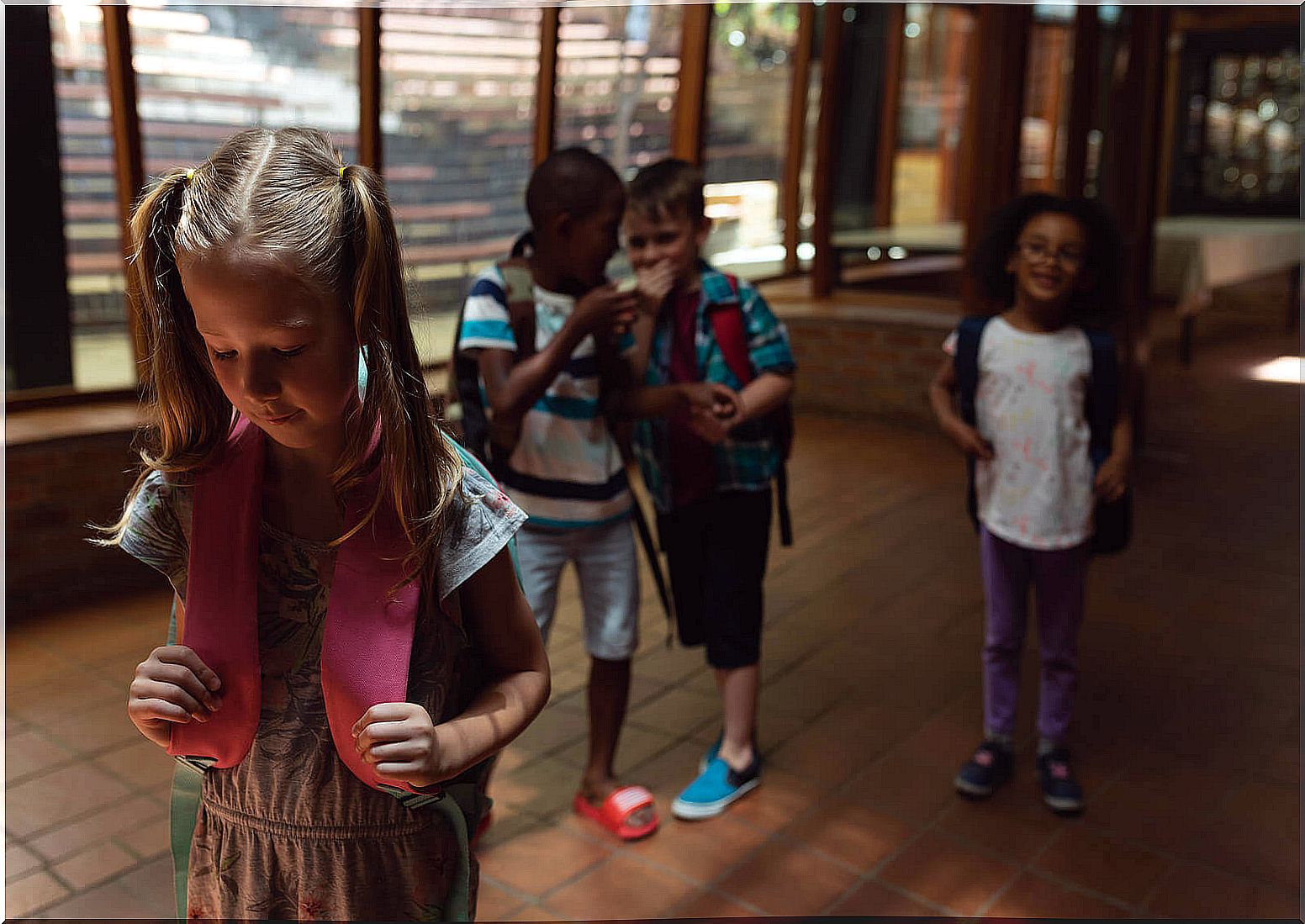 children practicing bullying